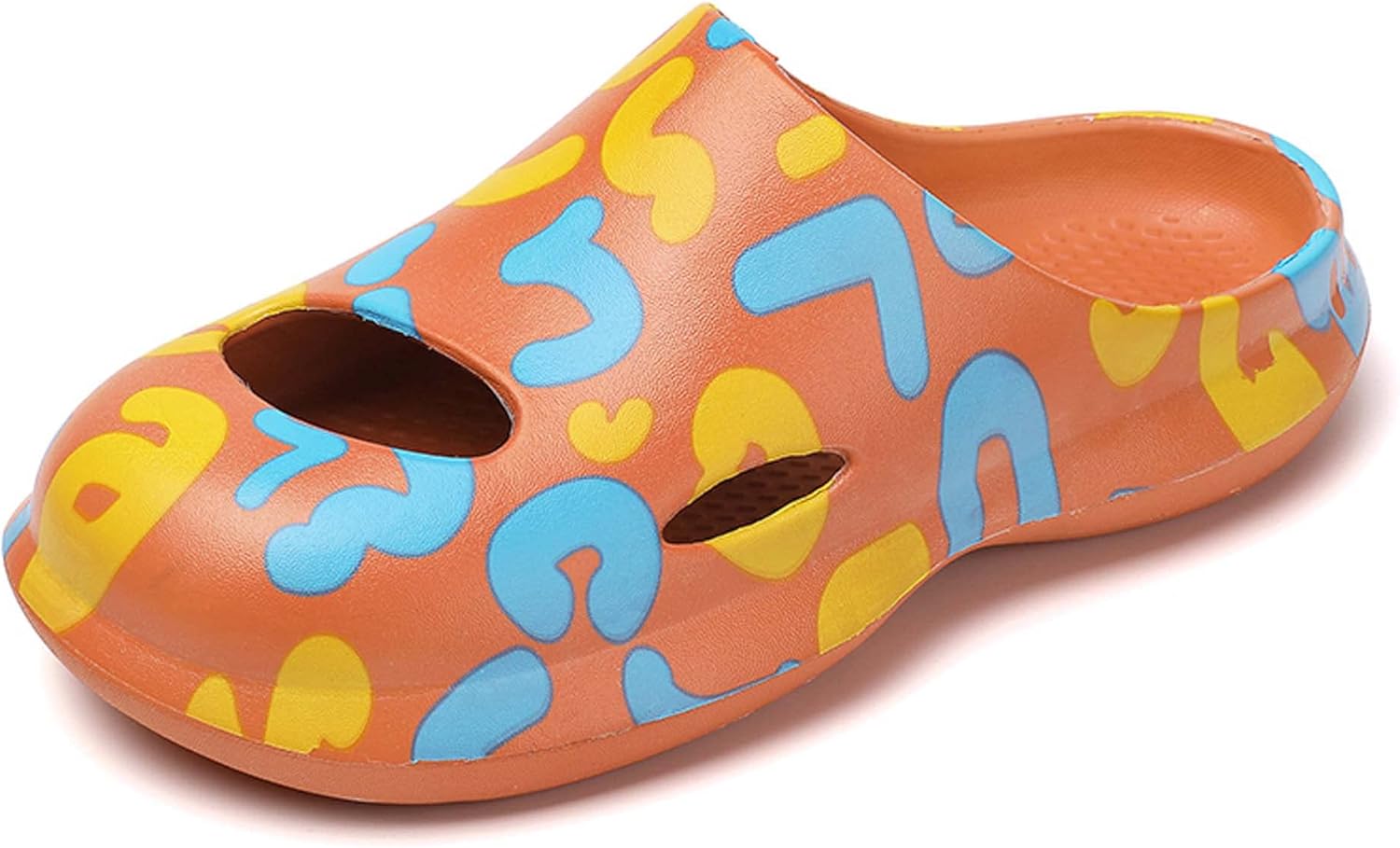 

Летние мужские сандалии-тапочки для пары с перфорацией, дышащие, из EVA, комфортные, мягкие, с противоскользящей и прочной толстой подошвой, повседневные Generic, оранжевый