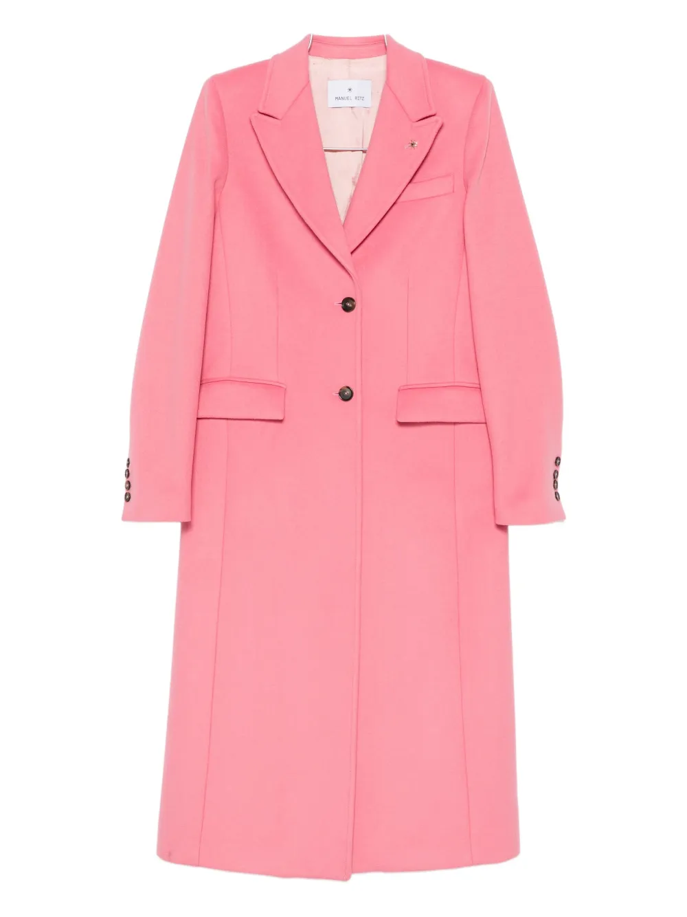 

Пальто из шерстяной смеси на пуговицах Manuel Ritz, розовый
