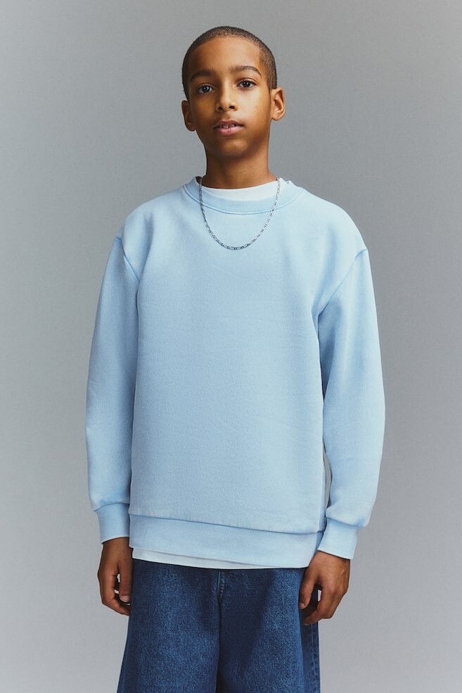 

Толстовка с эффектом потертости H&M, голубой