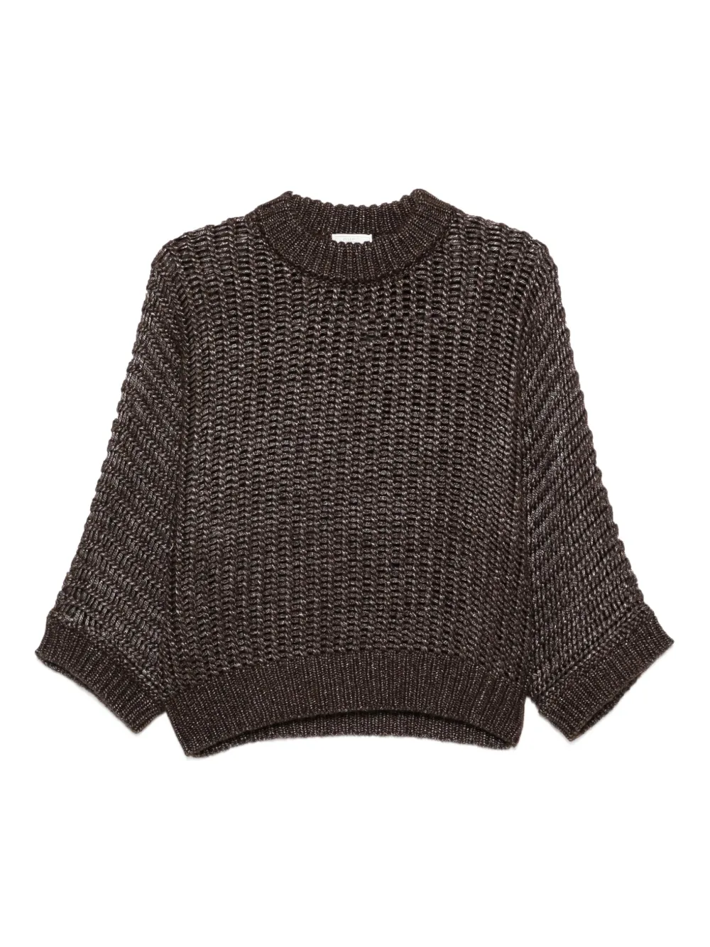 

Свитер рыхлой вязки с эффектом металлик Peserico, коричневый