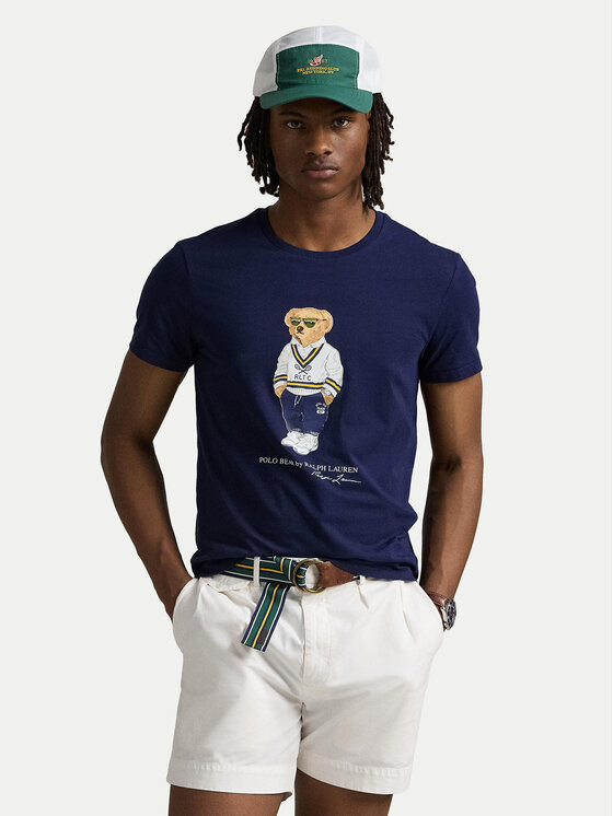 

Облегающая футболка 710973137003 Polo Ralph Lauren, синий