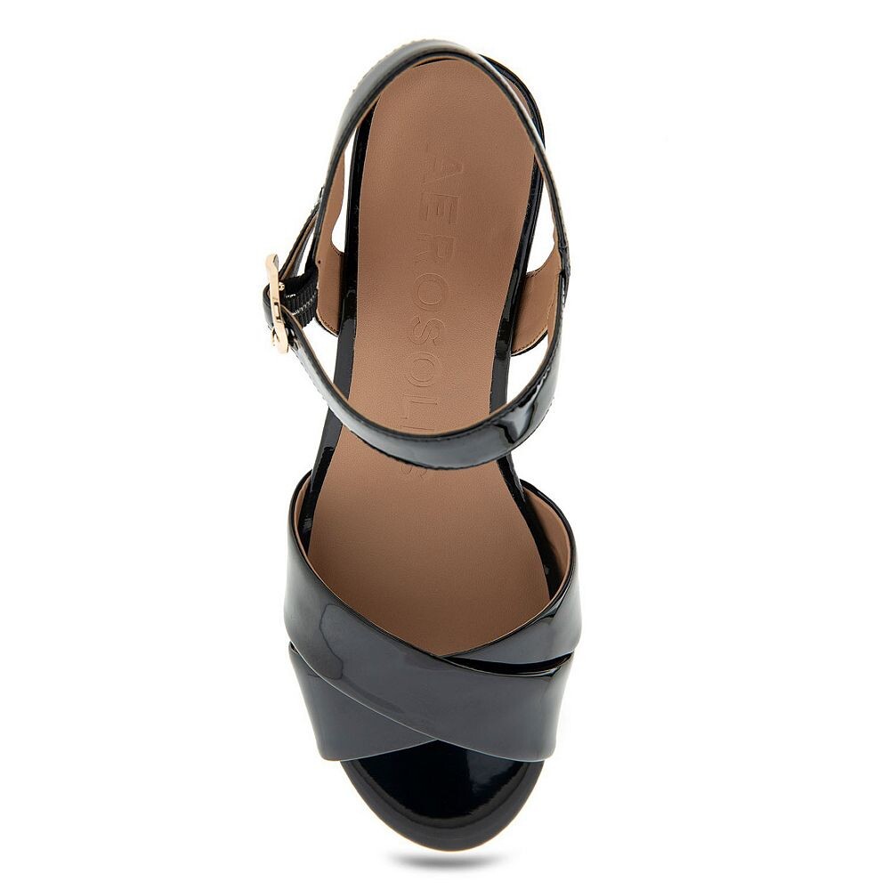 Женские сандалии на платформе Aerosoles Cosmos, цвет Black Patent Pu — фото 4
