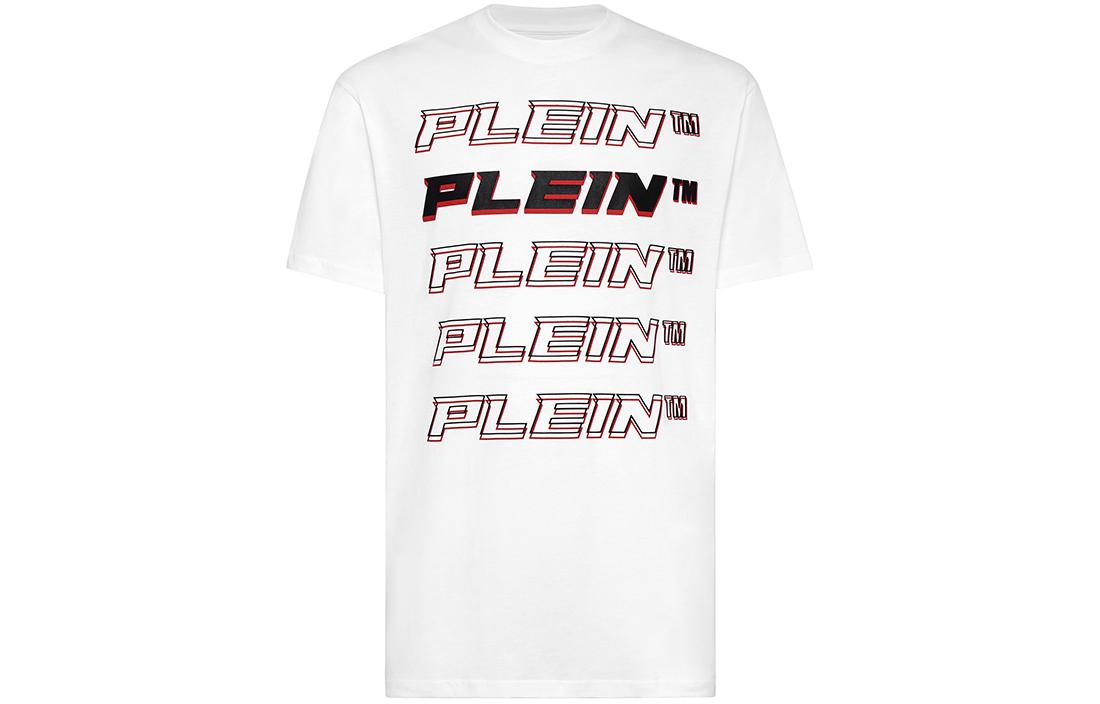 

Футболка с повторяющимся логотипом PHILIPP PLEIN, черная