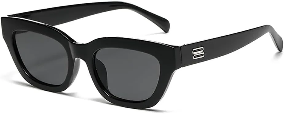 

Модные солнцезащитные очки для женщин, винтажные, «кошачий глаз», классические винтажные солнцезащитные очки для женщин с защитой от УФ-излучения UV400 HHZZYVY, Balck