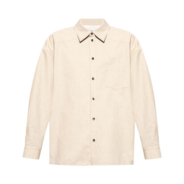 

Рубашка Bottega Veneta Crisp Poplin Shirt 'Beige', желто-коричневый