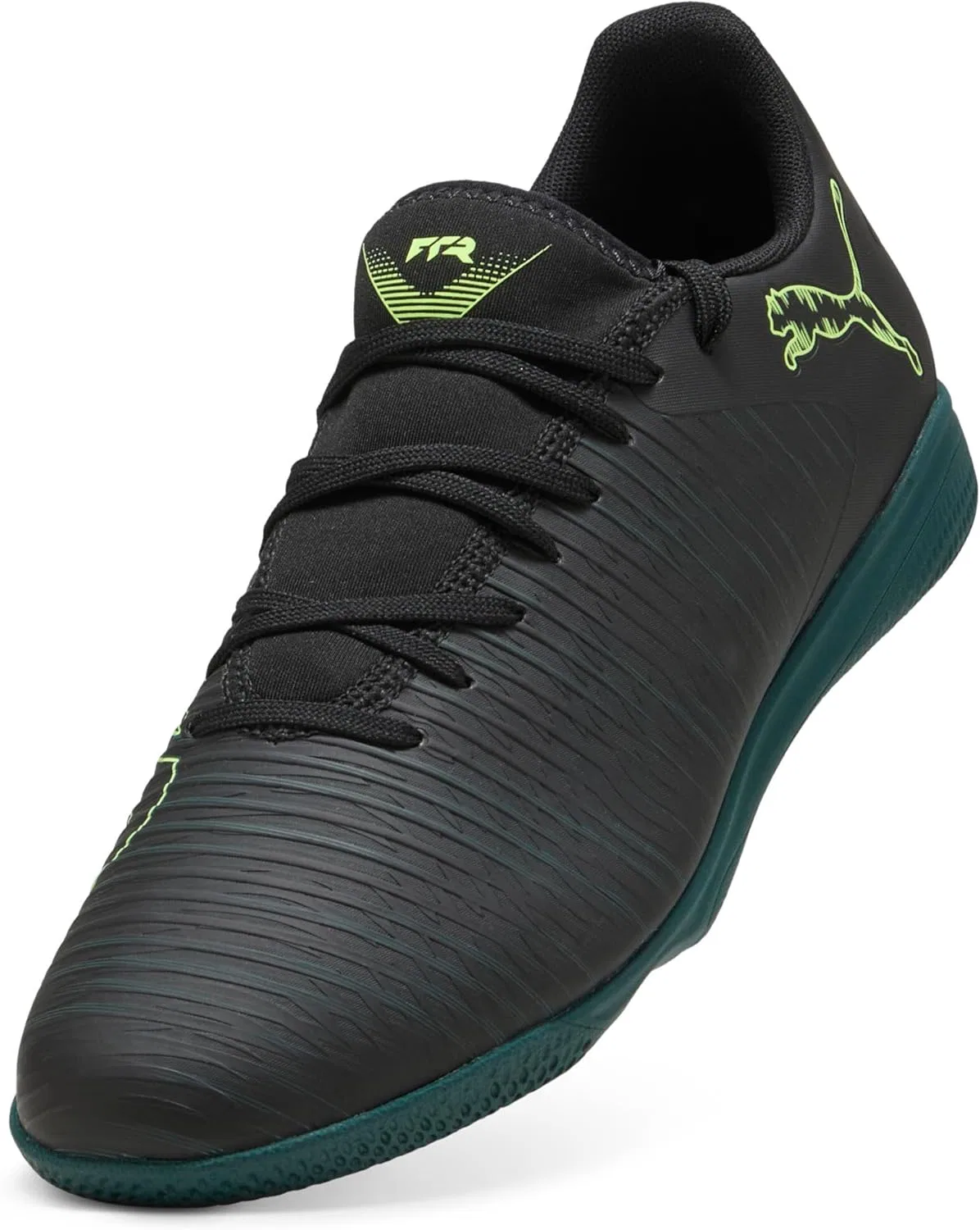 Мужские кроссовки PUMA Future Play для игры в помещении, Black Fizzy Light Green Terrain Ah25 — фото 2