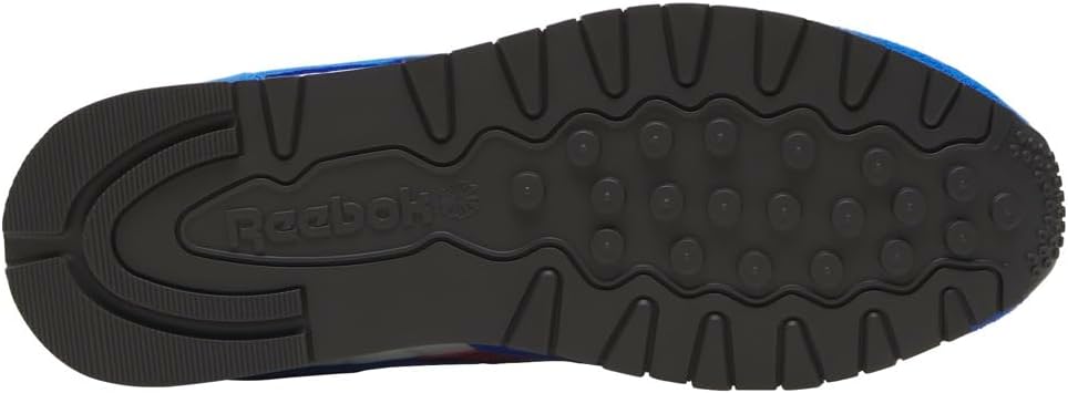 Классические кожаные кроссовки для взрослых, унисекс V1 Reebok, красный/синий — фото 4