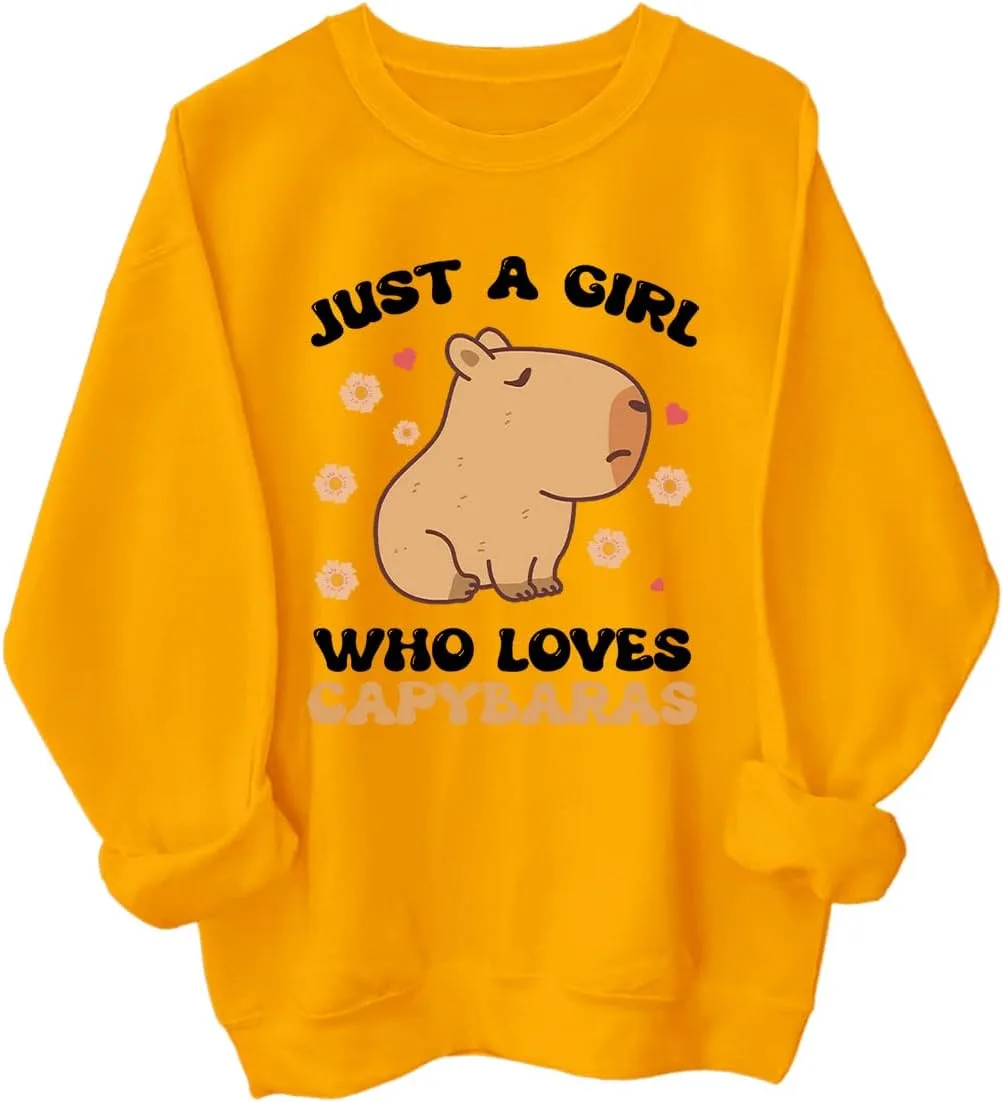 

Толстовка с капюшоном Just A Girl Who Loves Capybaras