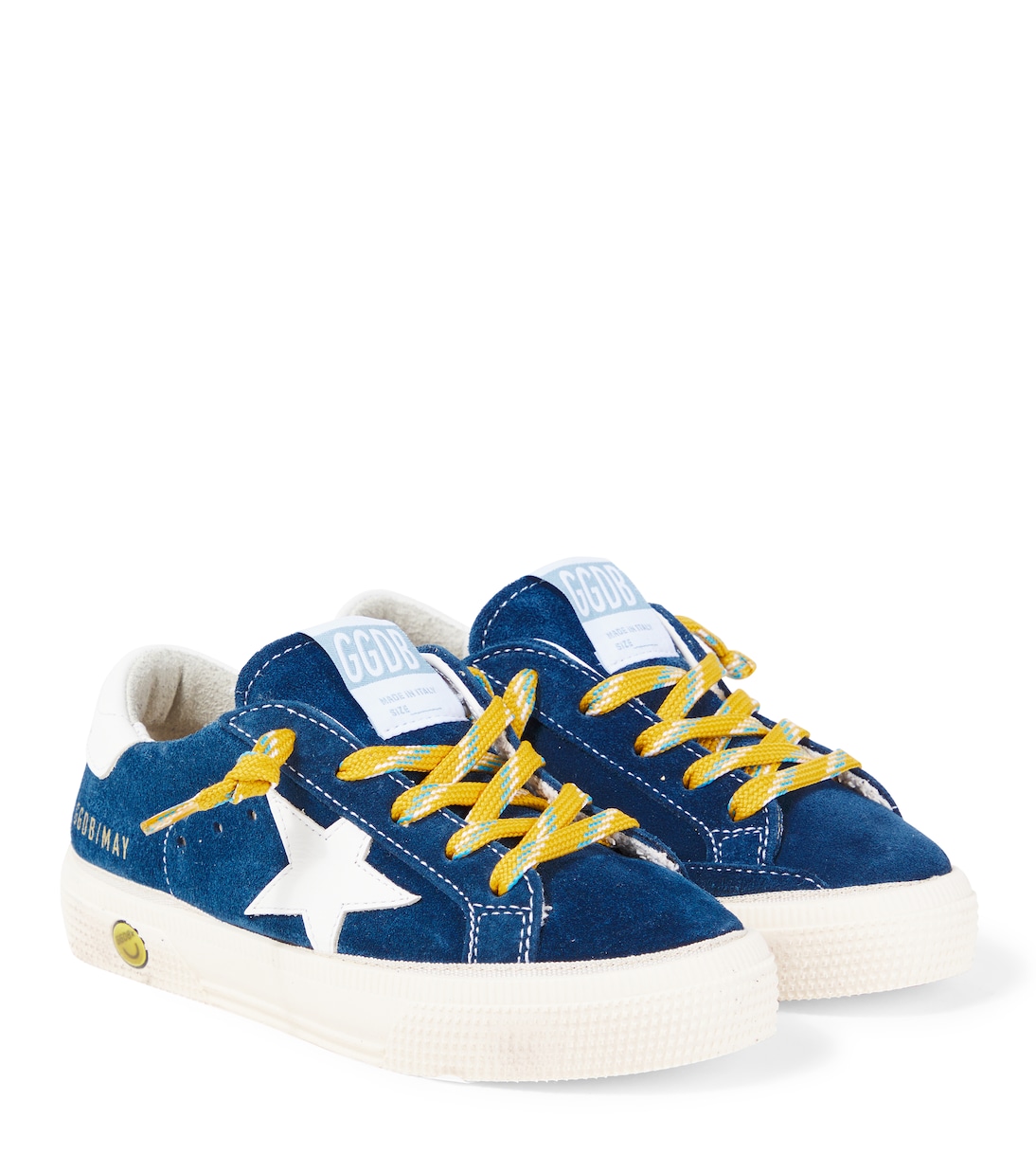 

Кроссовки из кожи и замши May Golden Goose Kids, Aviator/White