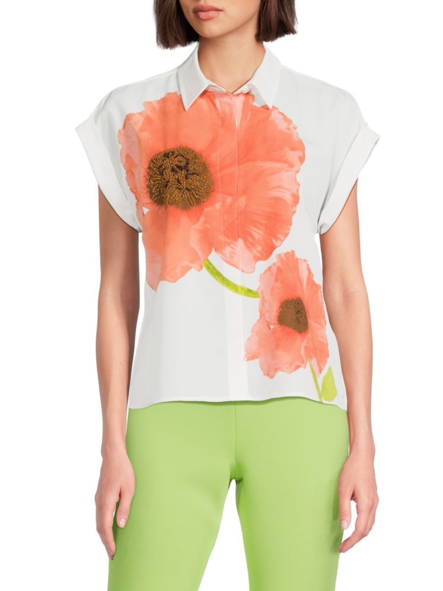 

Цветочная рубашка Karl Lagerfeld Paris, цвет White Multicolor