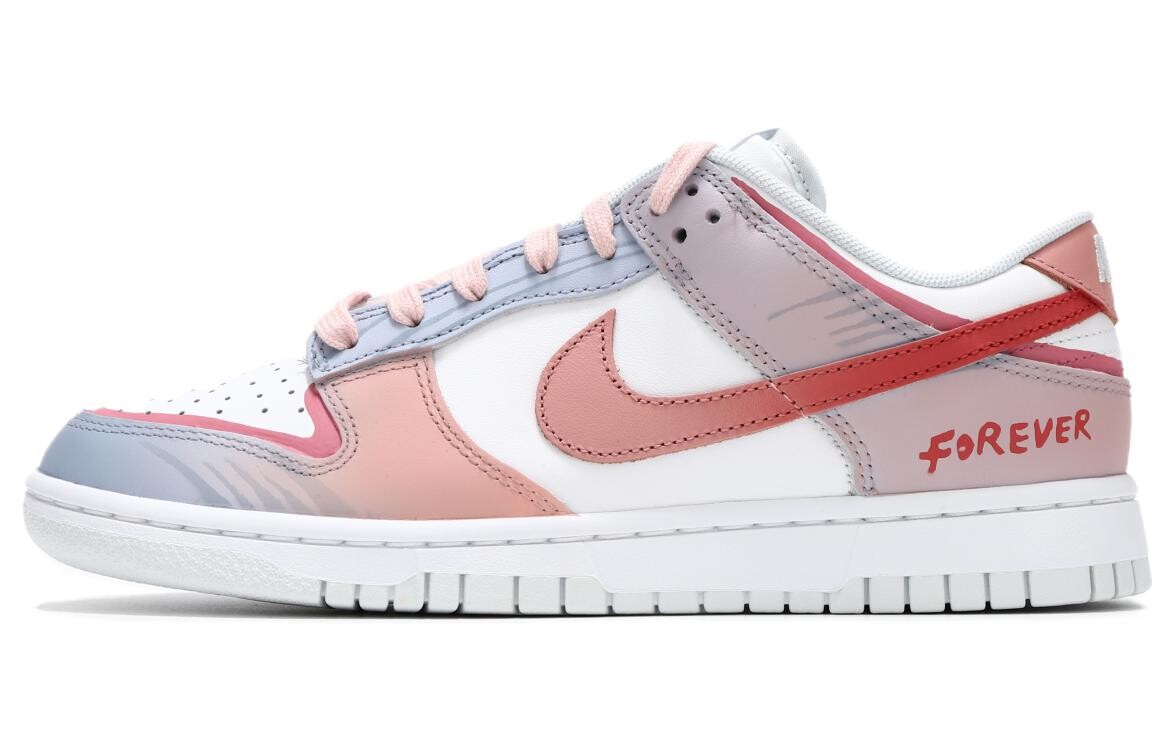

Кроссовки Nike Dunk Skateboarding Shoes Unisex Low-top Gray/Pink, розовый