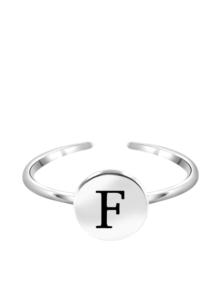 

Lucardi Серебряное кольцо 925 пробы в форме круглой буквы «F»