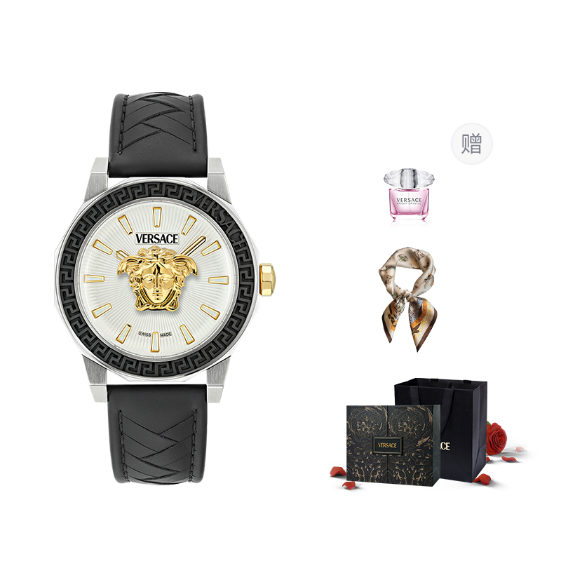 

VERSACE Часы Medusa Deco Gent 43mm Watch, White