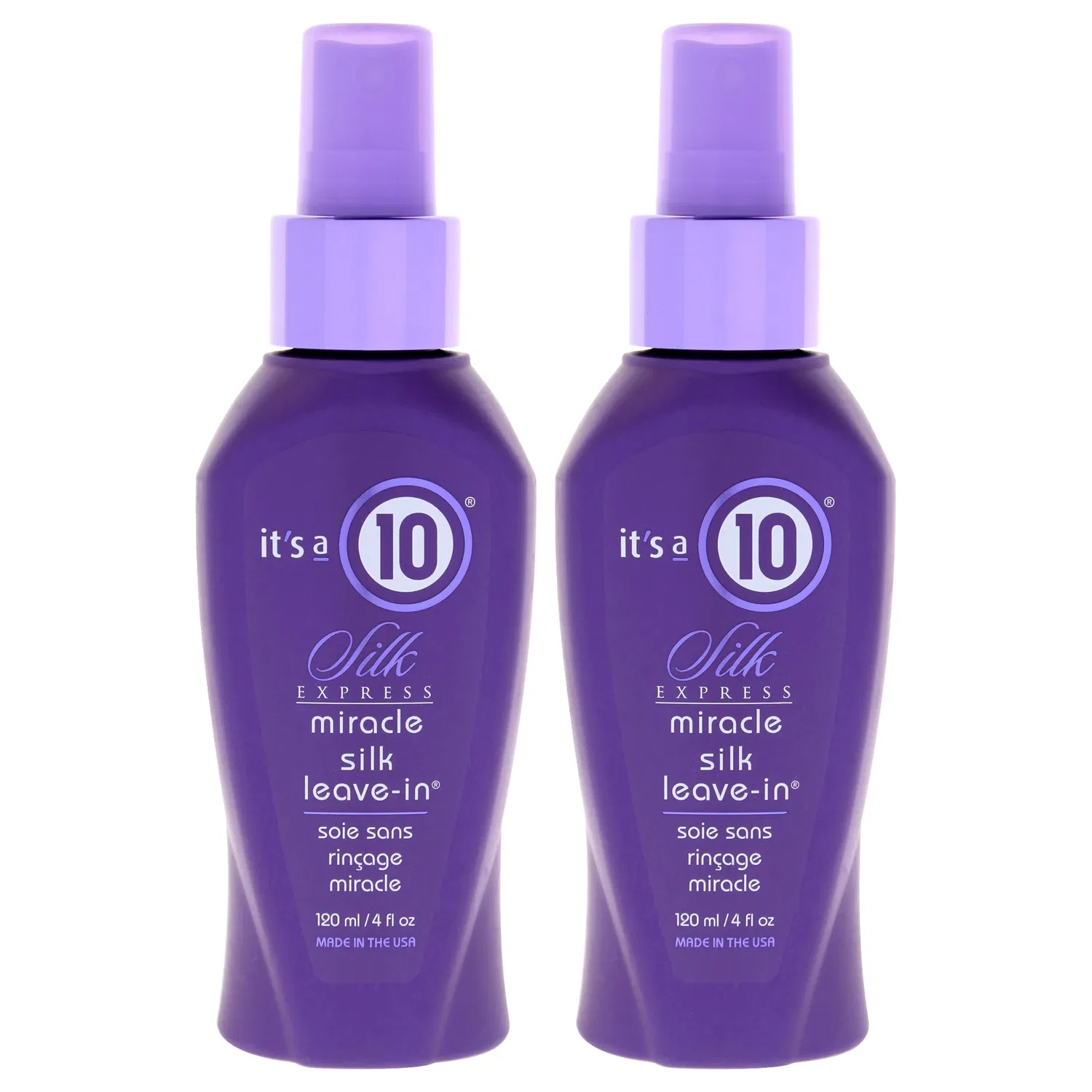 Кондиционер для волос Silk Express Miracle Silk Leave-In от Its A 10 (унисекс) - 118 мл - упаковка из 2 шт, Clear