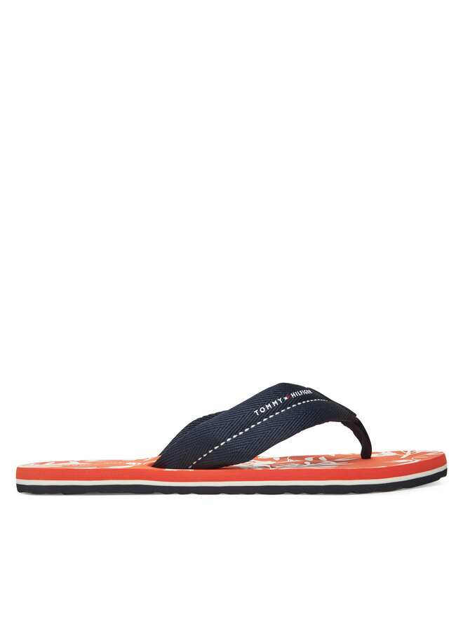 

Шлепанцы Hilfiger Flw Print Beach Sandal FM0FM05507 Tommy Hilfiger, синий