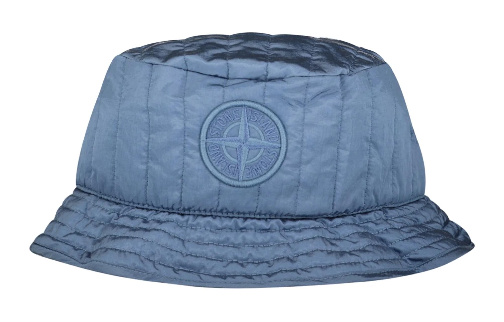 

Нейлоновая ведро шляпа мужская синяя STONE ISLAND