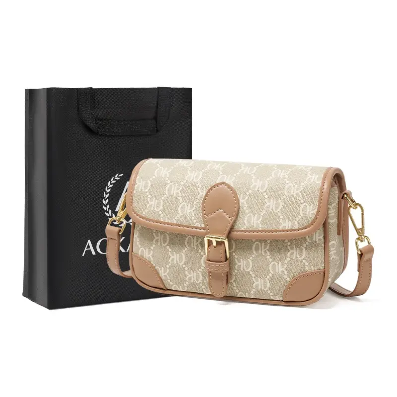 

AOKANG ПВХ сумка через плечо, Cream Apricot