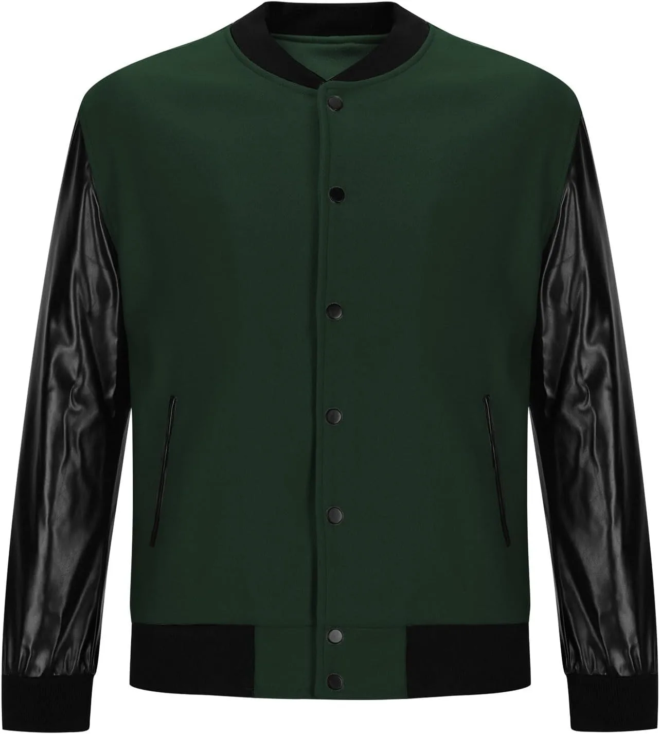 Куртка-ветровка Casual для мужчин Color Block, легкая, с карманом, на молнии, для осени и весны, для активного отдыха Generic, зеленый — фото 3