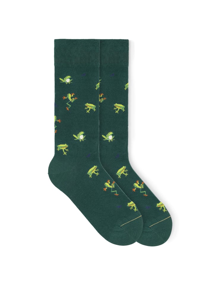 

Von Jungfeld Носки с узором SIGNATURE ICONS в цвете «Лягушка» - лесной зеленый