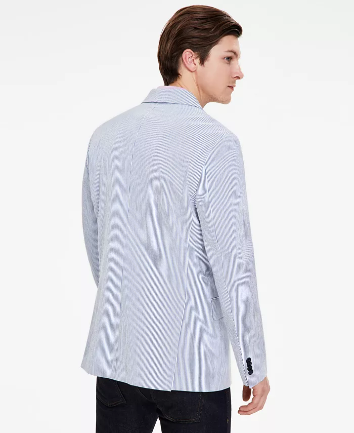 Мужской спортивный пиджак Modern-Fit из ткани в полоску Tommy Hilfiger, мультиколор — фото 2