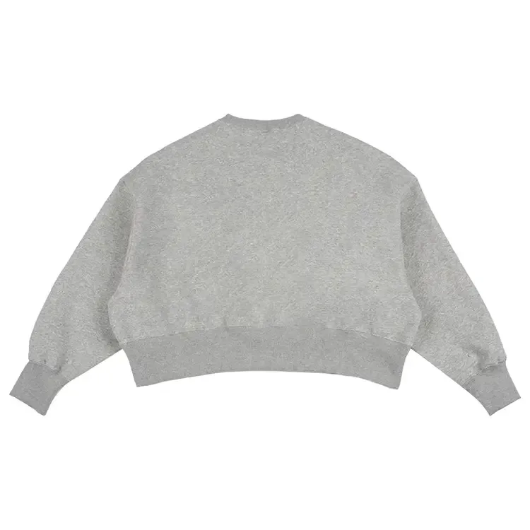 Толстовка Nike NSW Phoenix Fleece Oversized Crew-Neck Sweatshirt 'Pure Platinum/Heather/Sail', серый — фото 2