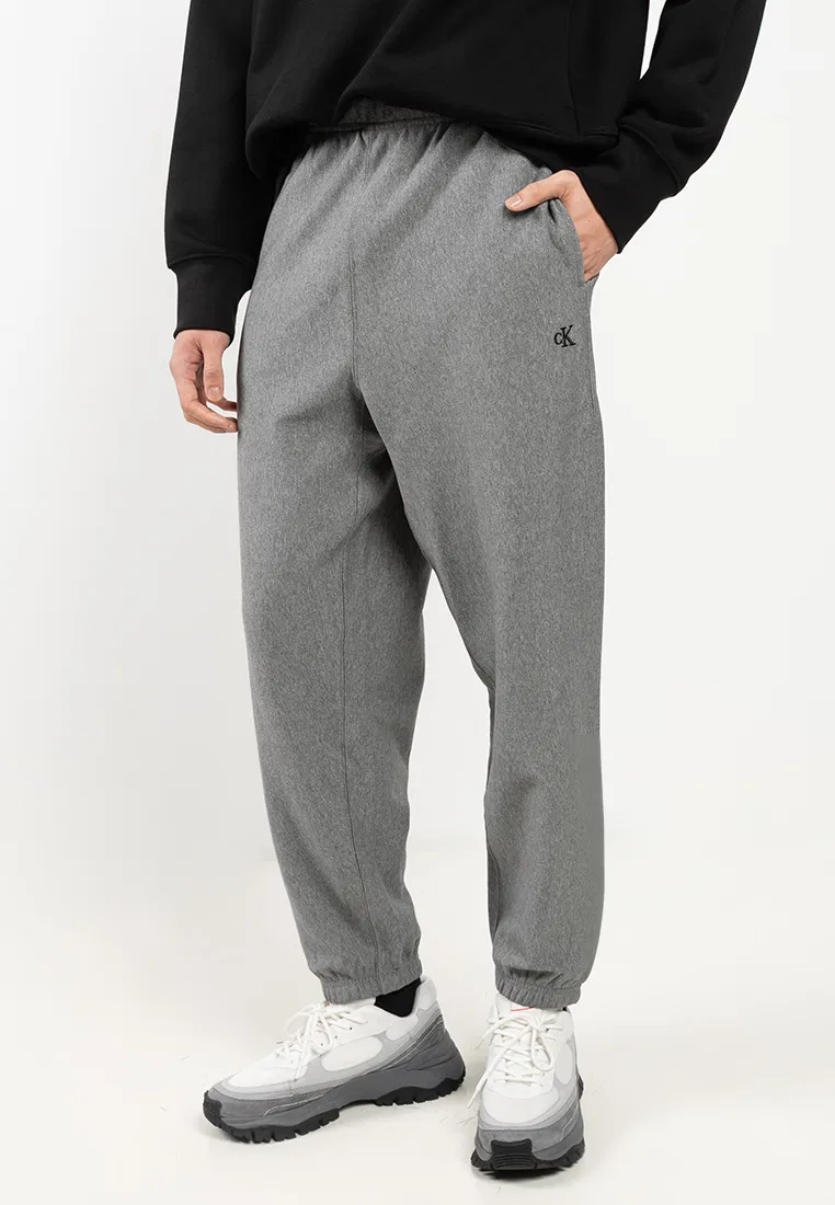 Тренировочные брюки, махровая ткань, Calvin Klein Jeans, серый