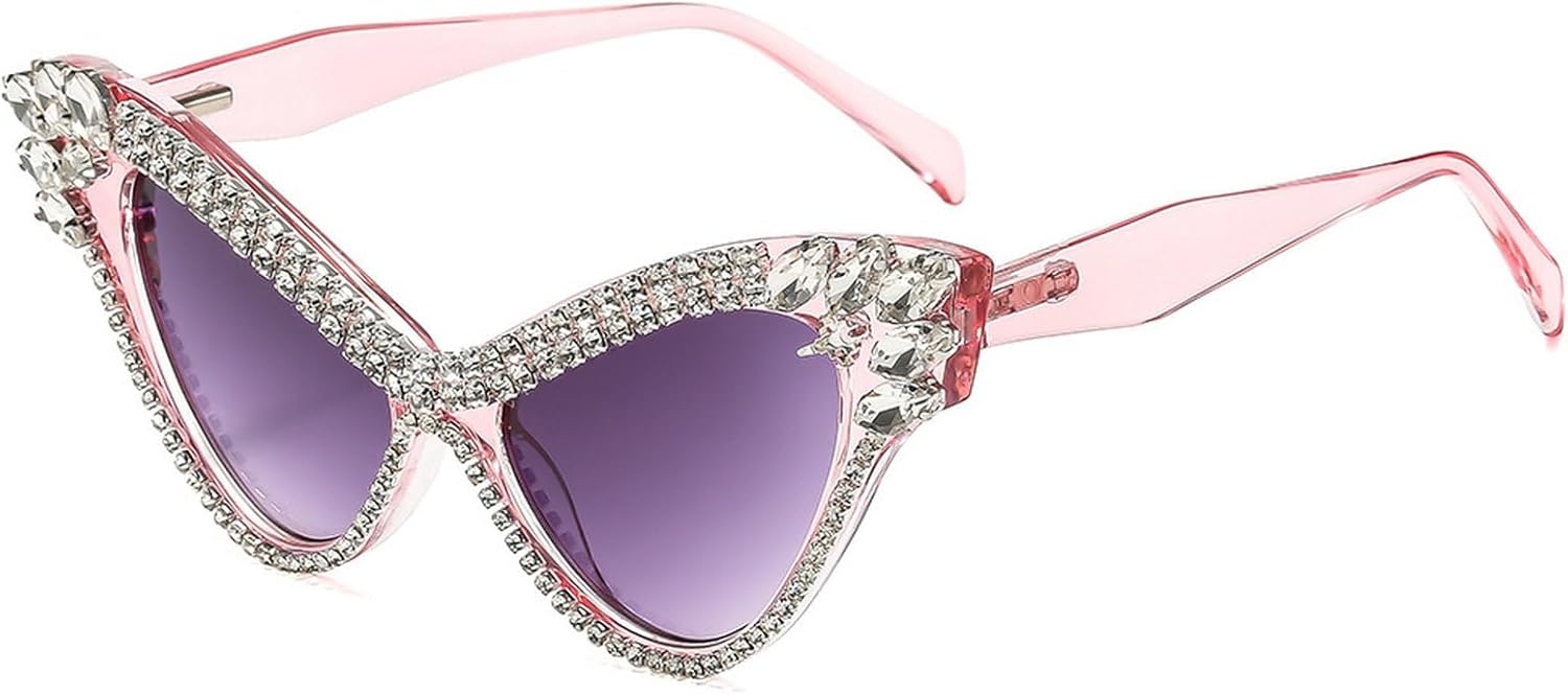 

Винтажные солнцезащитные очки большого размера со стразами для женщин, модель «кошачий глаз», модные ретро-очки в стиле 90-х, с крупной оправой и бриллиантами mincl, C5