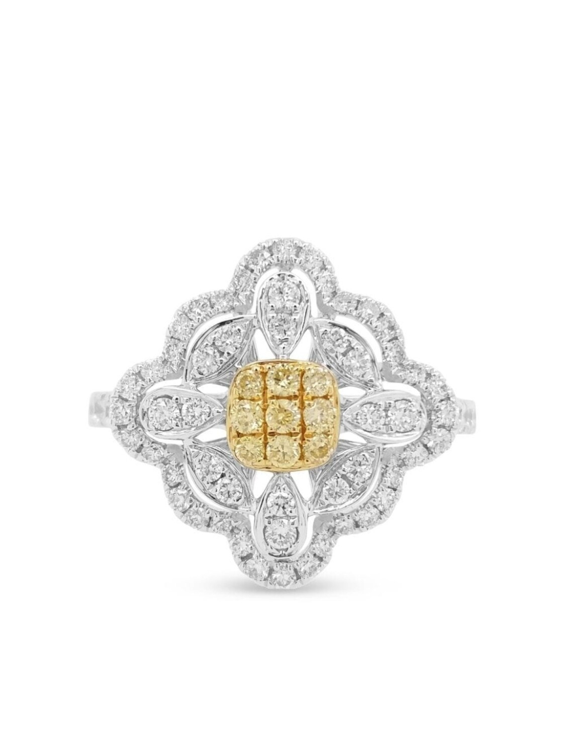 

Кольцо из золота и платины с бриллиантами HYT Jewelry, серебряный