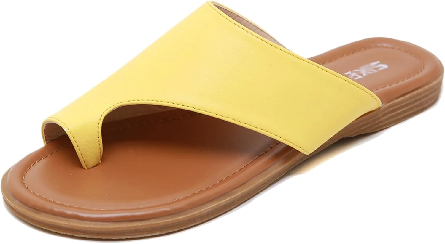 Summer Women's Fashion Hallux Valgus Flip Flops/Flat Plantar Fasciitis Bunion Beach Сандалии/Ring Toe Orthopedic Thong Сандалии WCXTY, желтый