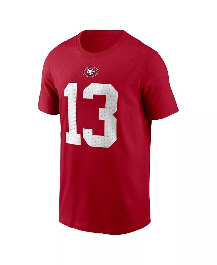 Мужская футболка Brock Purdy Scarlet San Francisco 49ers с именем и номером игрока Nike — фото 3