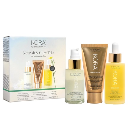 

Подарочный набор Nourish & Glow Trio с маслом для лица Noni Glow Plumping Kora Organics