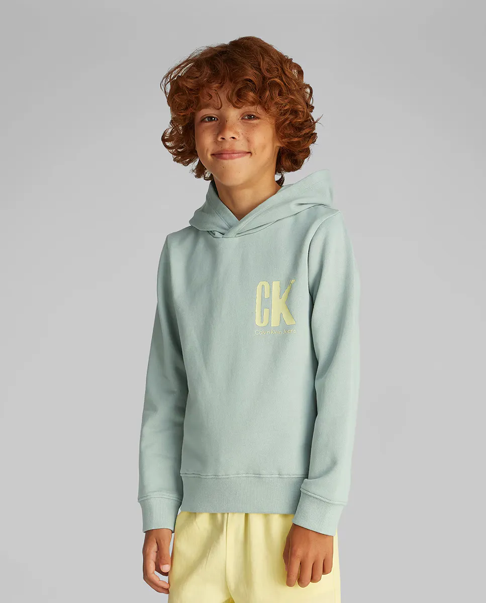 

Толстовка с монограммой для мальчиков Calvin Klein, зеленый