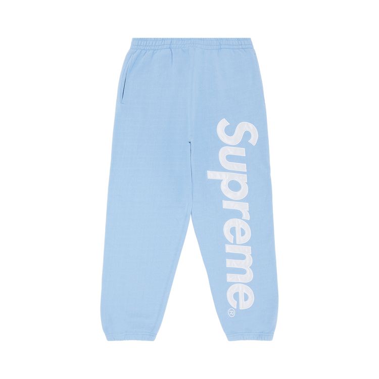 

Спортивные брюки Supreme Satin Appliqué Sweatpant Light Blue, синий