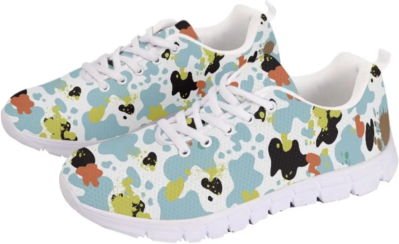 

Кроссовки AmzPrint для мужчин с анималистичным принтом и белой подошвой, обувь для бега и тенниса, кроссовки, размеры 6.5-13.5 US