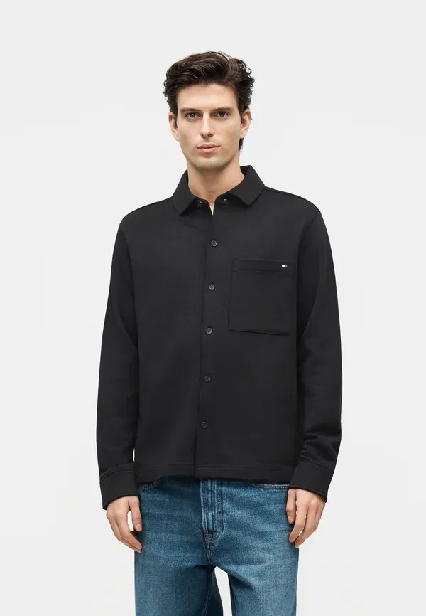 Рубашка оверсайз Tommy Hilfiger Essential Overshirt Core Shirt, черный