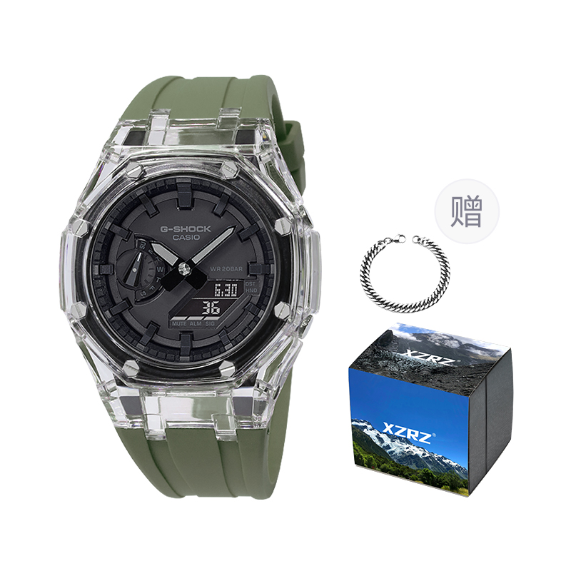 

Унисекс часы CASIO серии с двойным дисплеем жидкокристаллическим/аналоговым черные