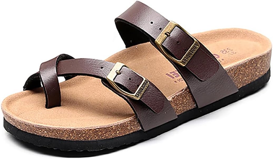 

Женские тапочки BININBOX, мужские и женские сабо из пробки, летние туфли с разными цветами, открытый носок, шлепанцы для пляжа, мягкие сандалии, коричневый