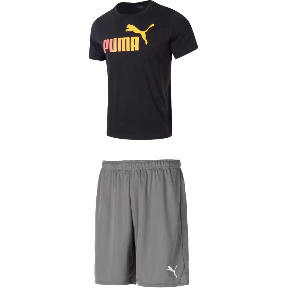 

Повседневная спортивная одежда для мужчин, черный+серый Puma, черный