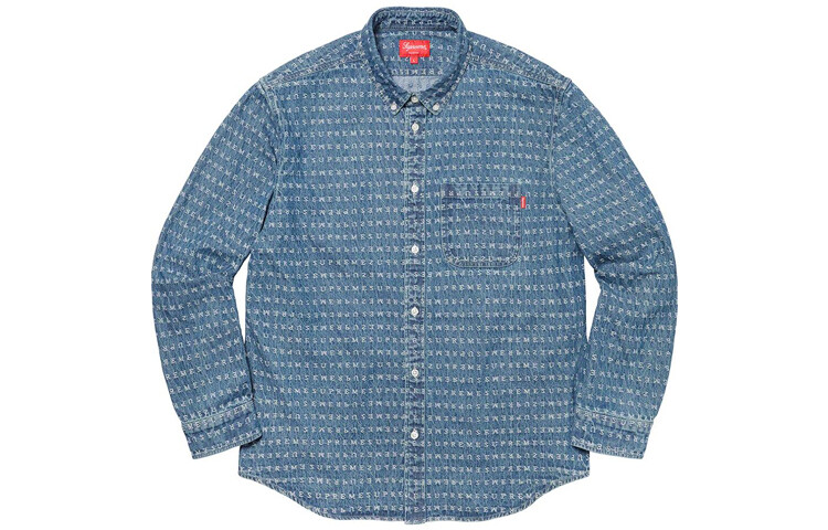 

Джинсовая рубашка унисекс Supreme, розовый