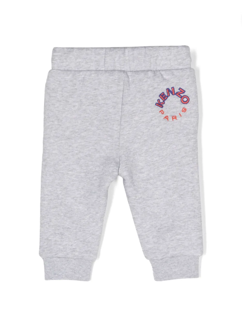 Леггинсы с кулиской и вышитым логотипом Kenzo Kids, серый — фото 2