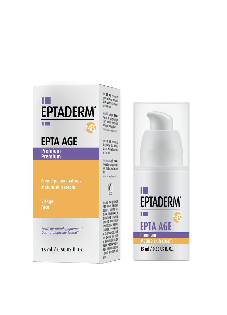 

Eptaderm, EPTA AGE Premium, Крем антивозрастной для зрелой кожи после 45 лет, 15мл