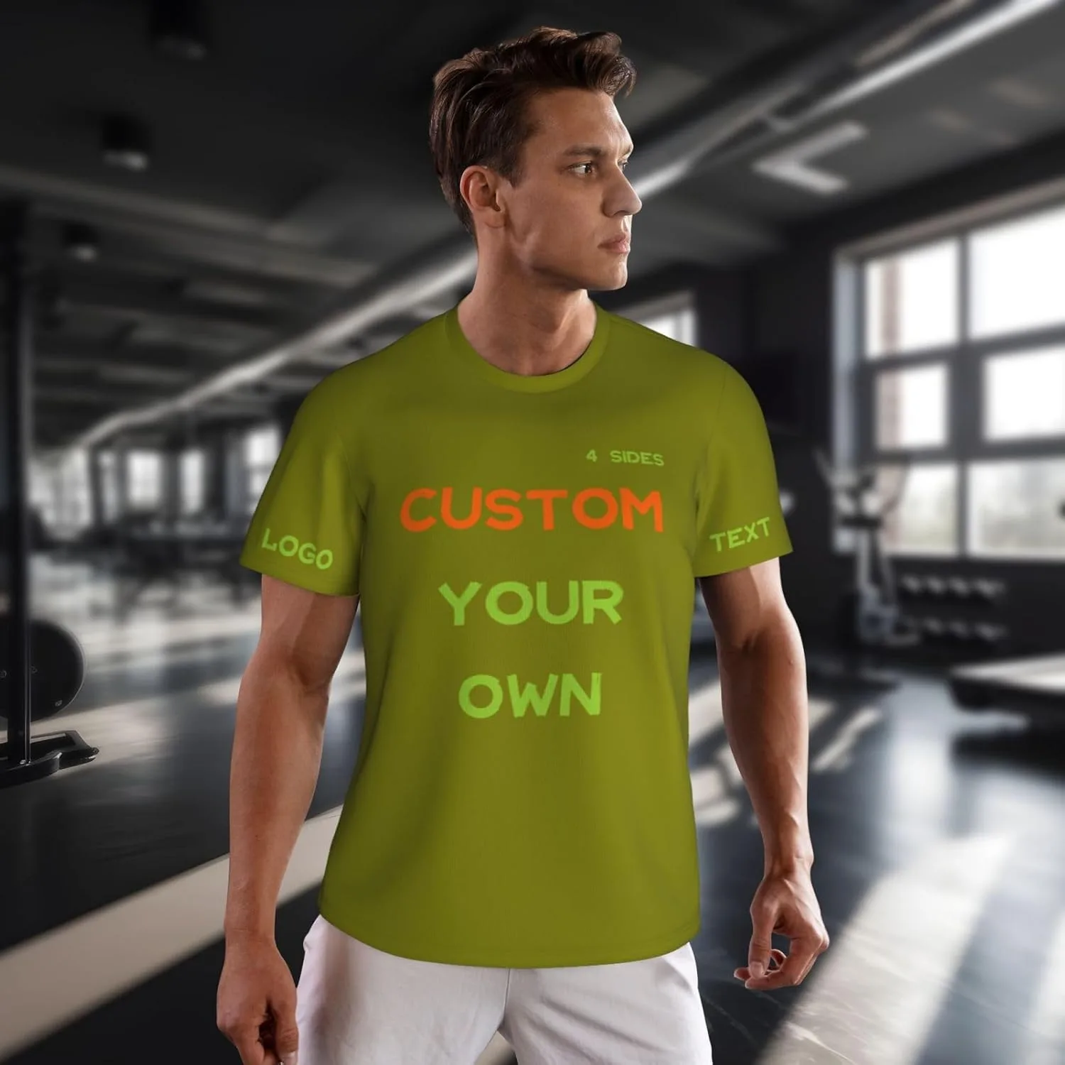 Футболка Custom с принтом на 4 сторонах для мужчин — фото 4