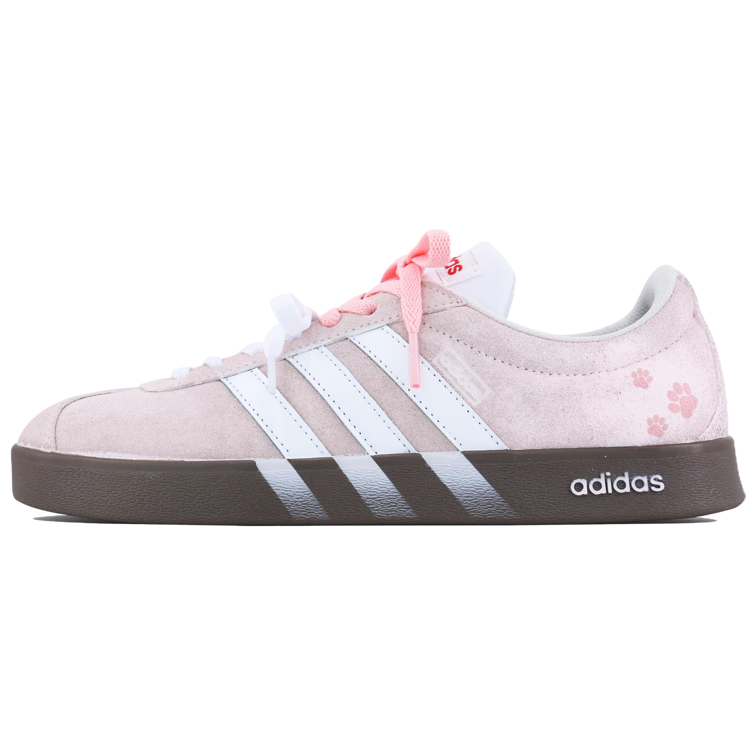 Adidas VL COURT 2.0 Lifestyle Cushioning, Wear Resistant Low top Skateboard Shoes Unisex Blue Pink — фото 3