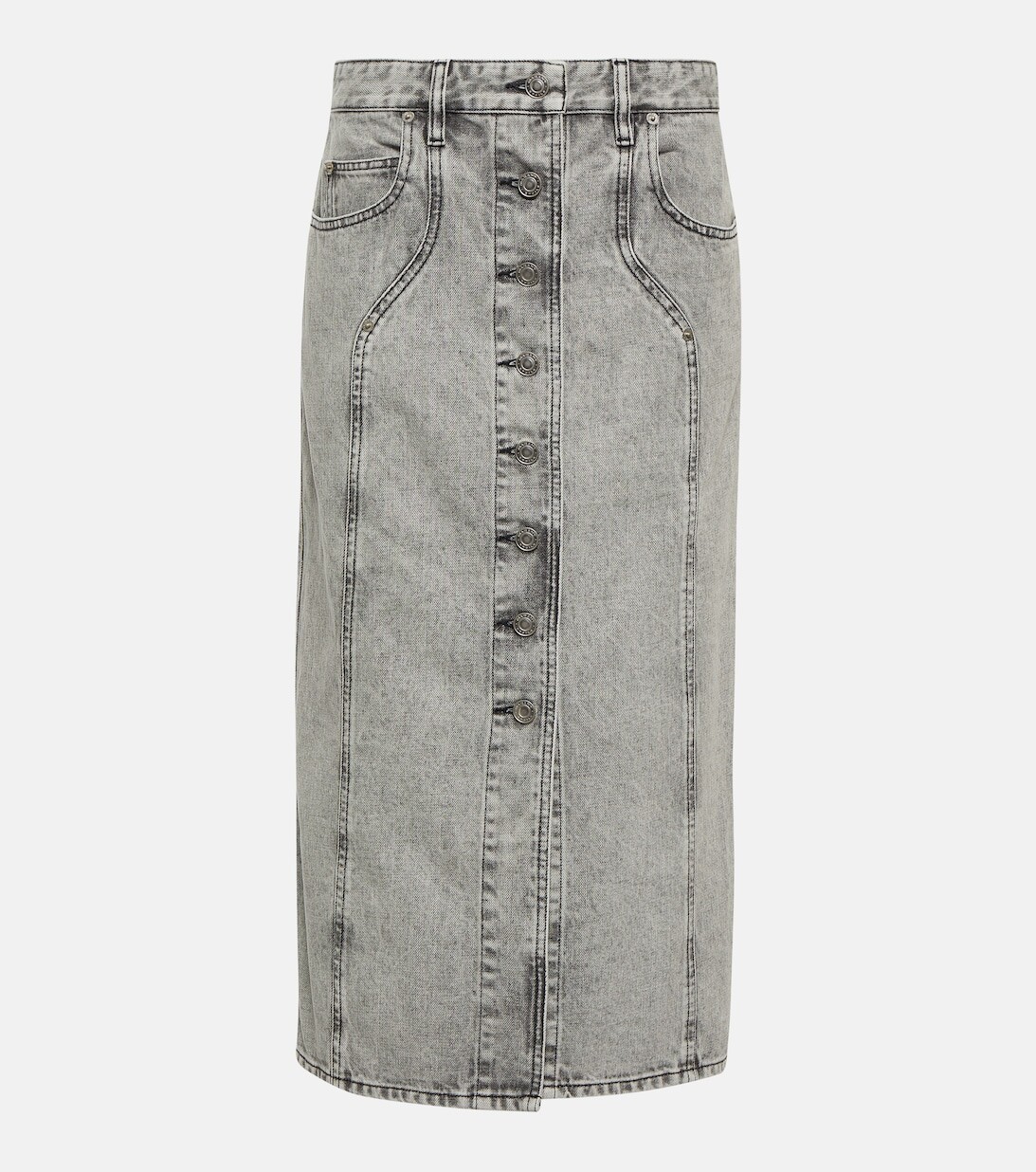 

Джинсовая юбка миди Vandy MARANT ETOILE, серый