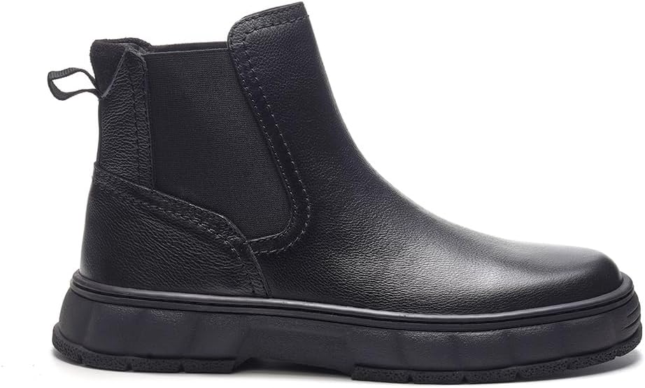 

Мужские кожаные ботинки Chelsea A. Veer Axis, Премиальные ботинки на липучке из цельной зернистой кожи, Мягкая кожаная стелька и прочная резиновая подошва, Классические повседневные и нарядные ботинки для комфорта на весь день, черный