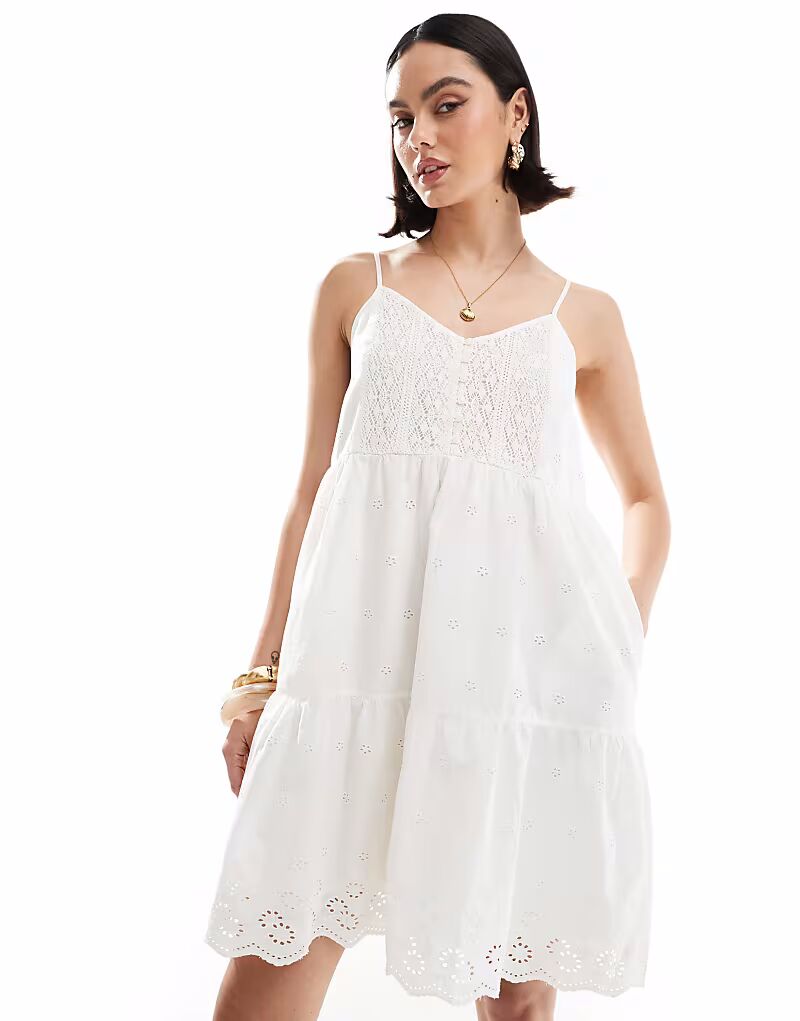

Мини-платье Levi's Broderie Cami в кремовом цвете