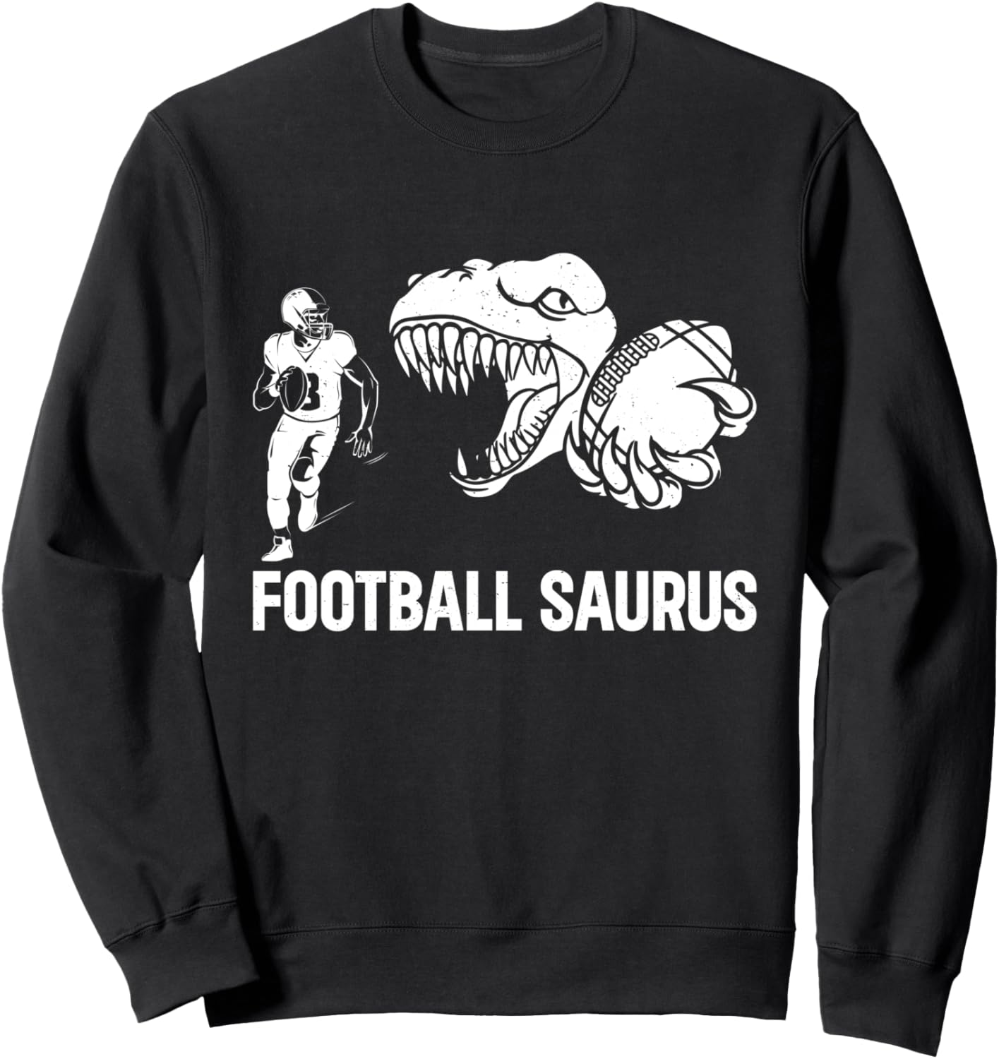 

Забавная толстовка с изображением американского футбола и динозавра Funny American Football Dinosaur, черный