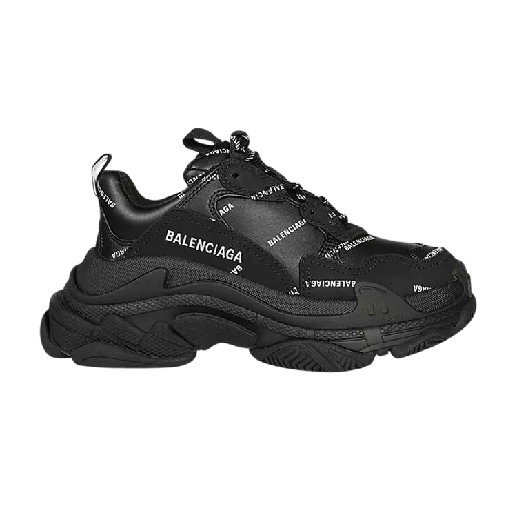 Кроссовки Balenciaga Balenciaga Wmns Triple S Sneaker 'Black Logo', черный