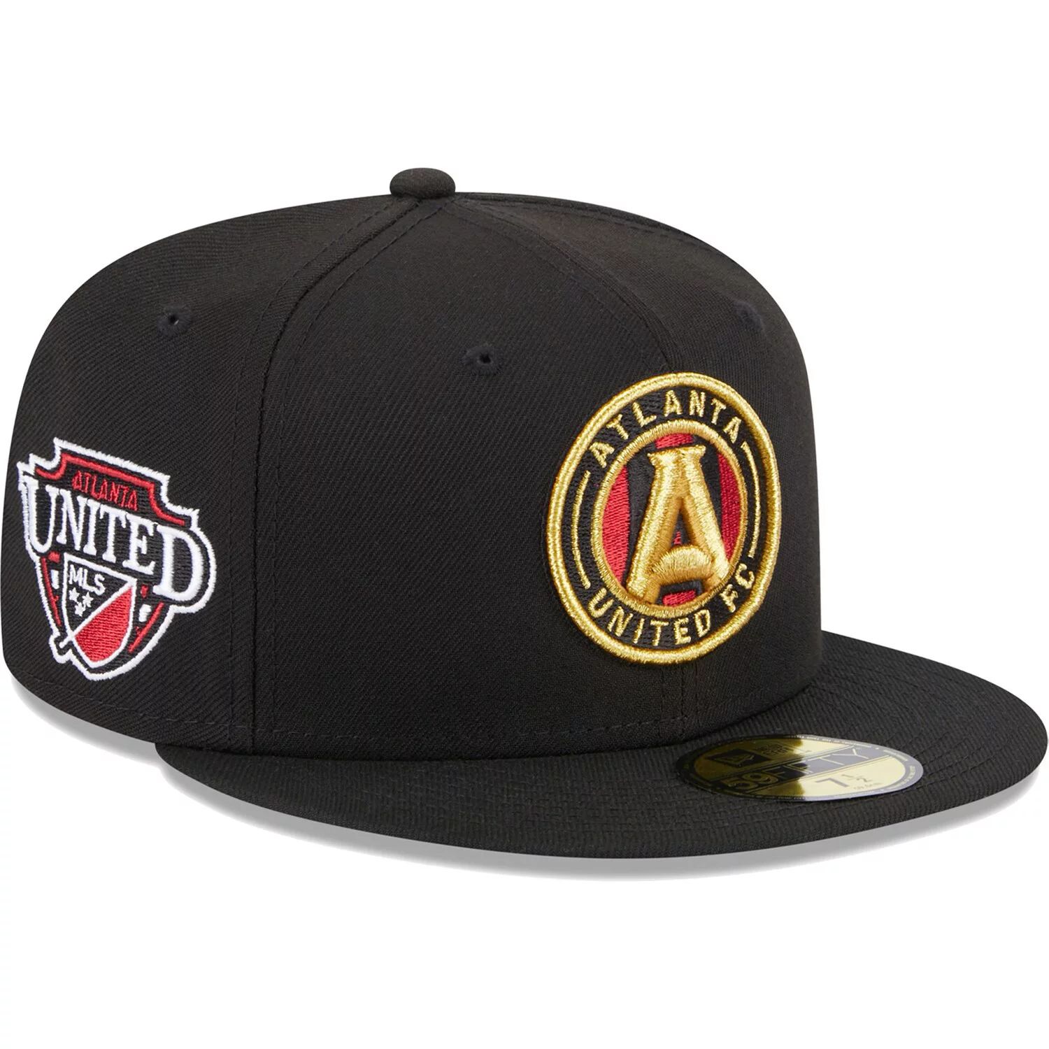 

Черная мужская приталенная кепка New Era Atlanta United FC с нашивкой 59FIFTY