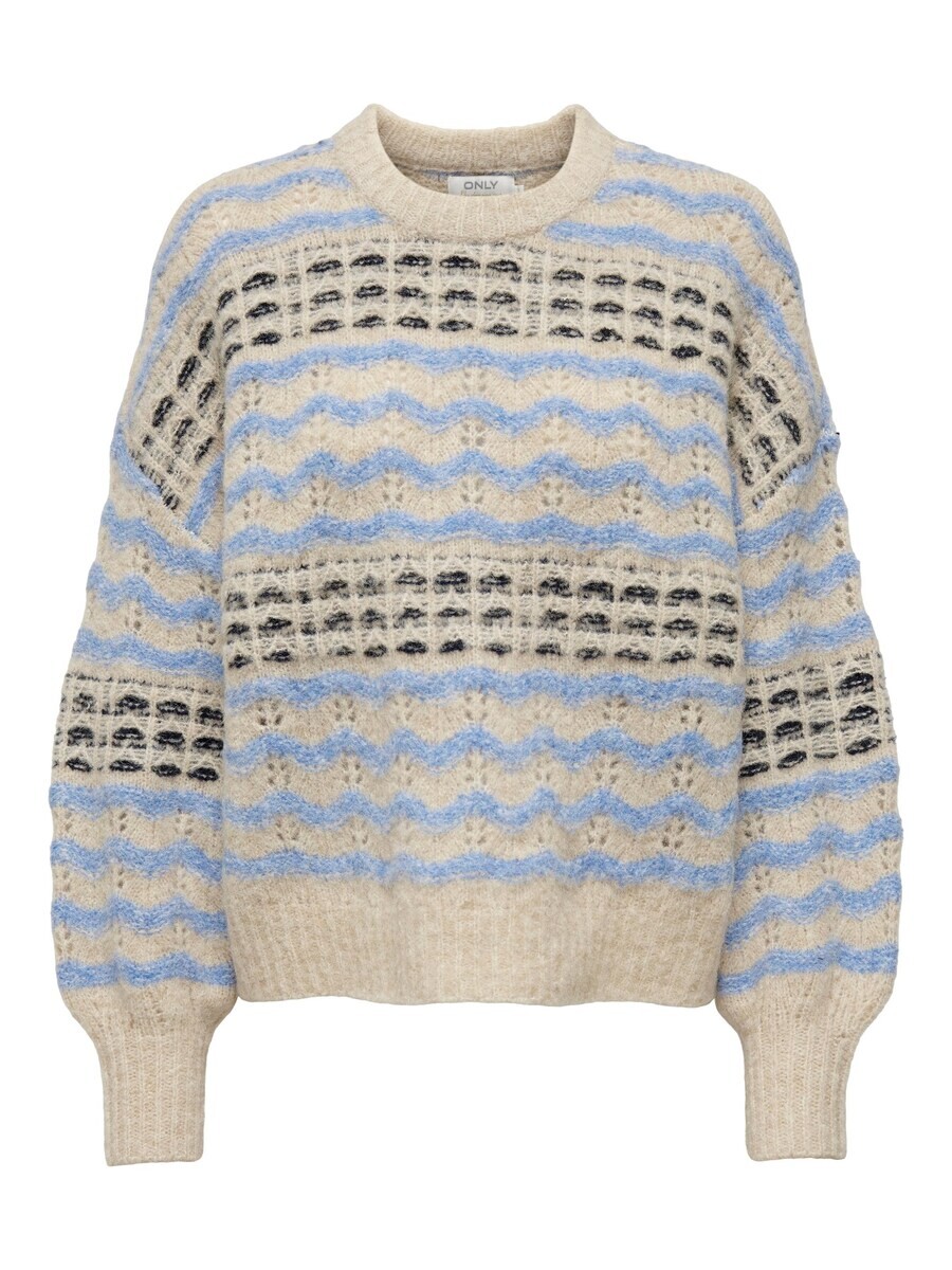 

Тонкий вязаный свитер ONLY Sweater, цвет beige/light blue